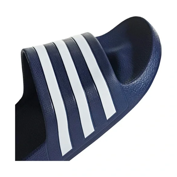 dark blue adidas adilette aqua slides - Picture 6 of 11